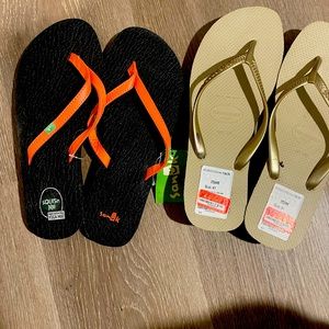 Brand new flip flops size 9